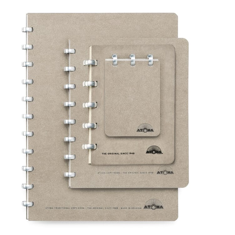 Cahier de notes Atoma A5 vierge, Gris