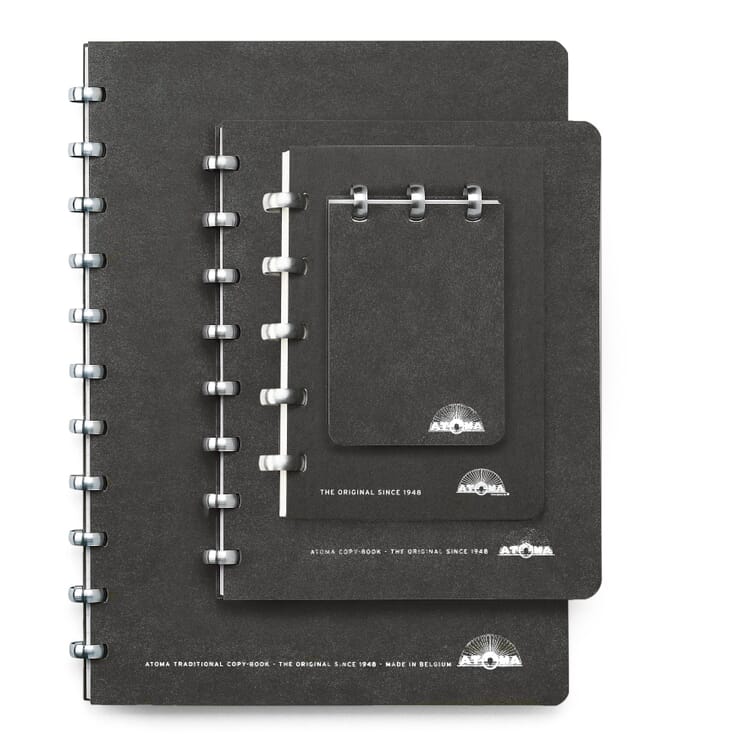 Atoma notesbog A4 blank, Sort