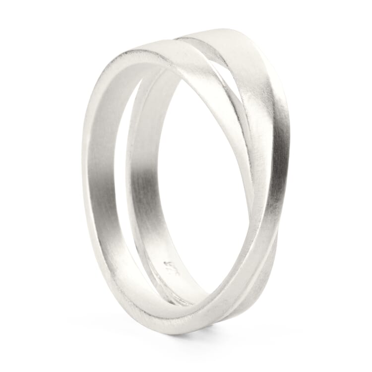 Möbius Ring Zilver, 18 mm binnendiameter