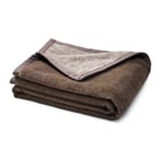 Manta doble cara alpaca Gris-marrón