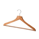 Contoured Coat Hanger for Men With Pants Bar