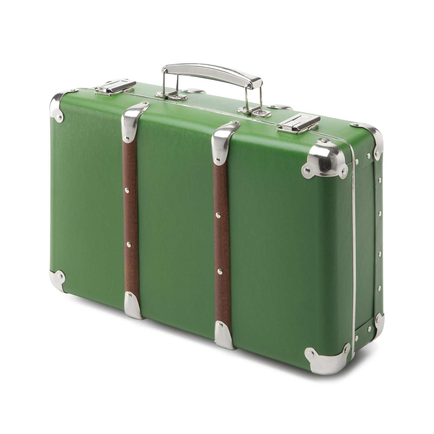 Cardboard case with wooden strips, Green