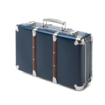 Cardboard Suitcases with Wooden Slats Blue