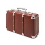 Cardboard Suitcases with Wooden Slats Brown