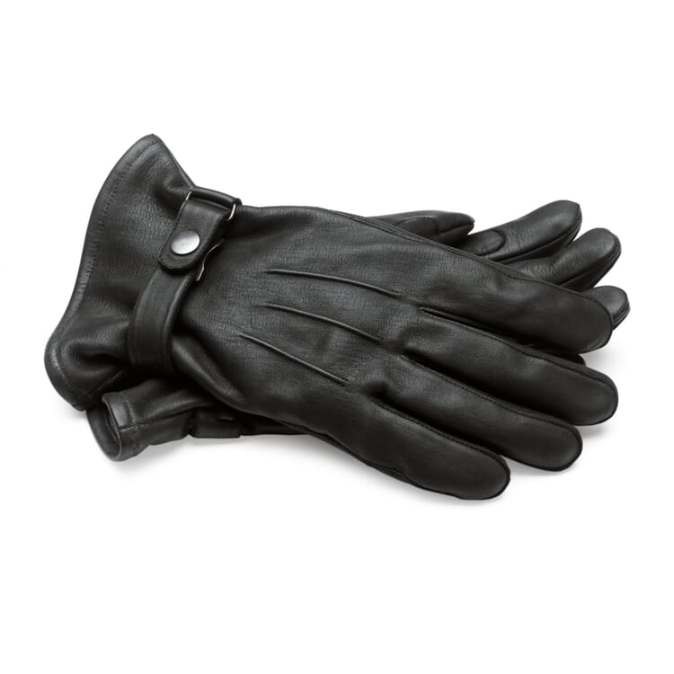 Horse Leather Men’s Gloves, Black