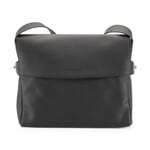 Leather Messenger Bag Landscape Format Black