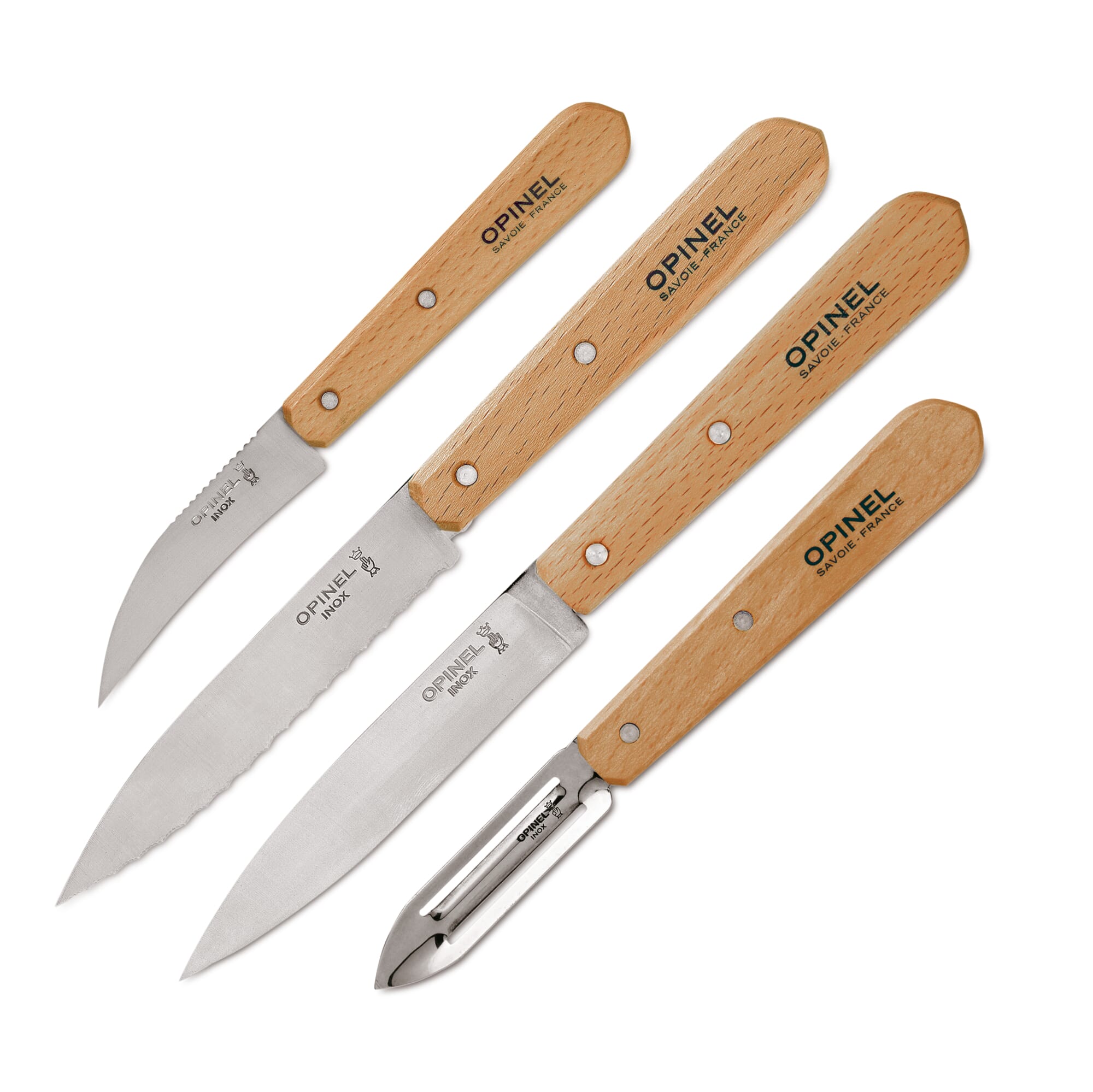 Set of 4 Opinel knives