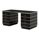 Chrome Strip Steel Desk