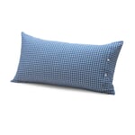Pillow Case Check Pattern Blue-White 40 × 80 cm