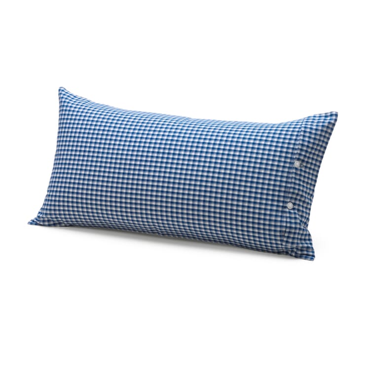Pillowcase peasant check, Blue-White