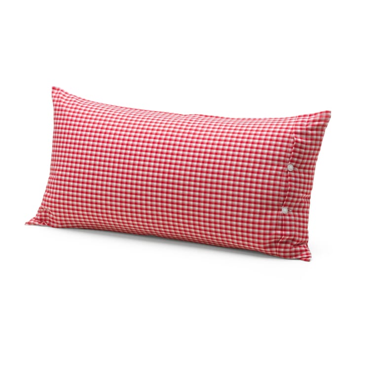 Pillowcase peasant check, Red-White
