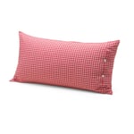 Taie d'oreiller à carreaux paysans Rouge et blanc 40 × 80 cm