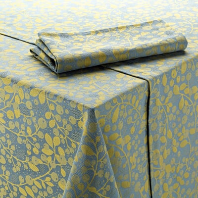 Tischdecke Mini Labo, 120 × 120 Manufactum Blau-Gelb, | cm