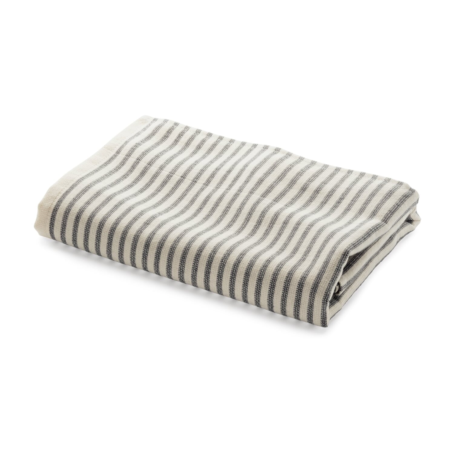 Terry Stripe Turkish Towels, Striped Gray Bath Towel, White