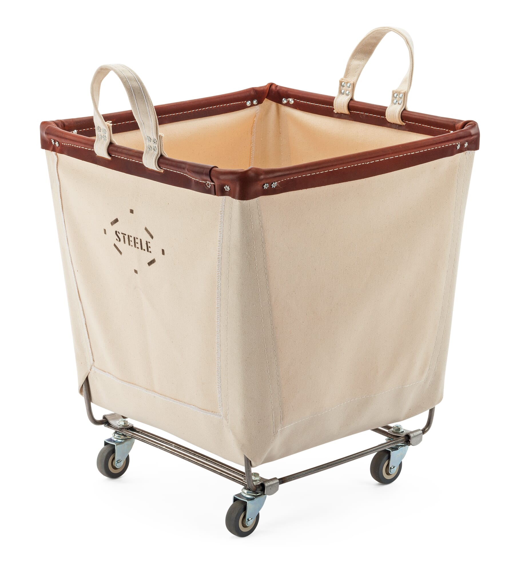 very small laundry basket on wheels