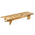 Chaise longue de jardin en frêne