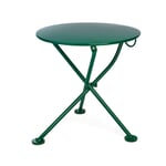 Low Folding Bistro Table Made of Steel Green