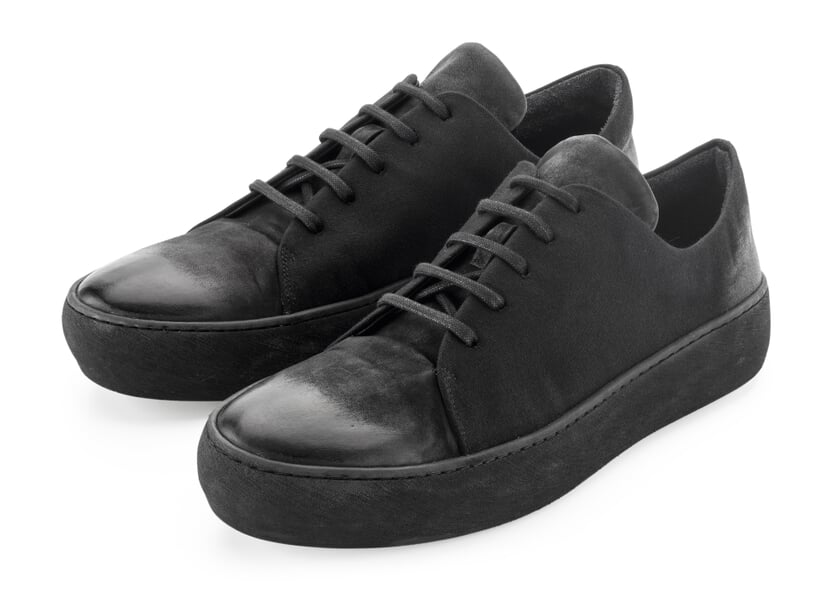 Herrenschuh Zwirn-Doppel-Pilot Schwarz