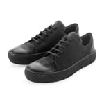 Men’s Leather and Moleskin Trainers Black