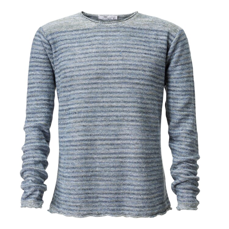 Maglia da uomo in lino, Verde-blu