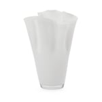 Large Pleated Vase White