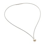 Kæde i rustfrit stål med ferskvandsperle