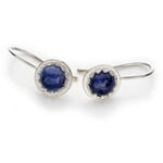 Silver Earrings with Iolite