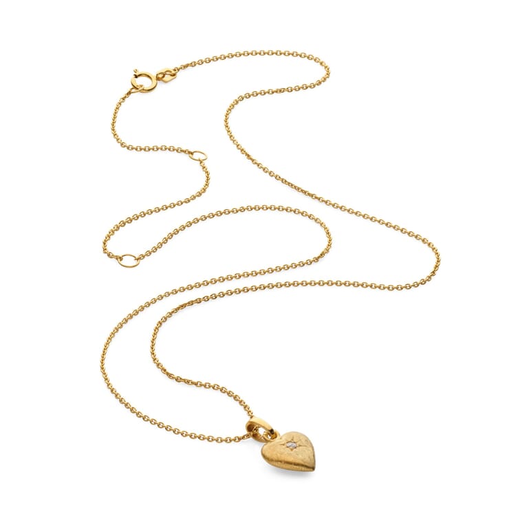 Anniversary necklace with pendant heart