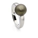 Ring Muranoglas matt Grau 19 mm Innendurchmesser