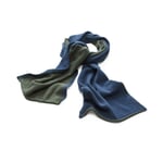 Gebreide sjaal Navy-Olive