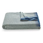 Una coperta in lana d'agnello Grigio-blu