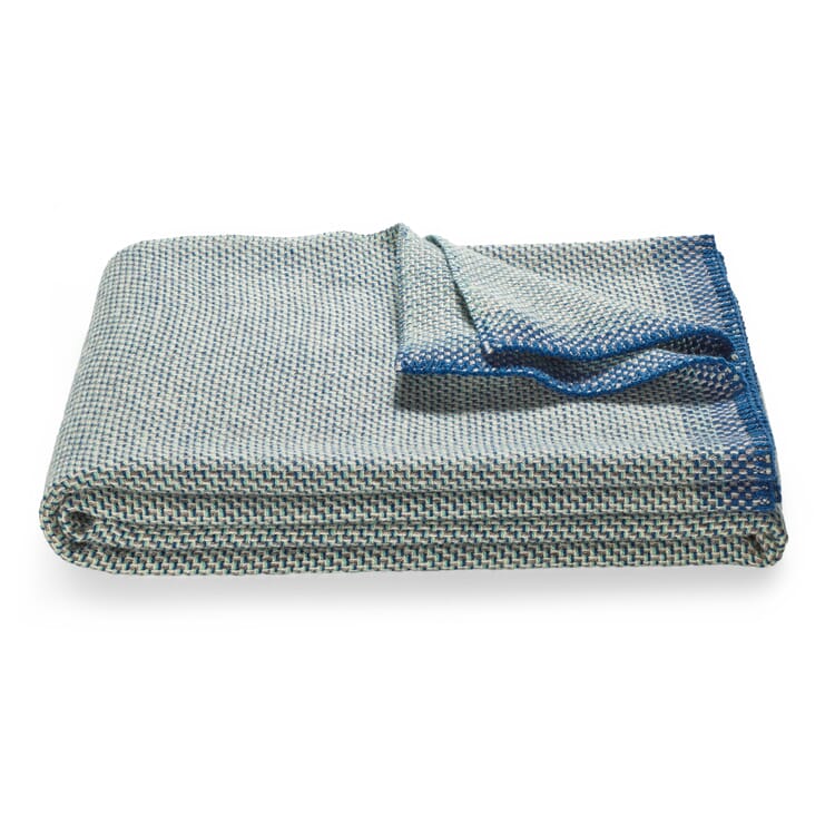 Una lamswollen deken, Blauw-grijs