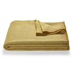 Wool Blanket Basket Weave Yellow-Grey