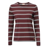 Dames gestreept shirt Wijnrood