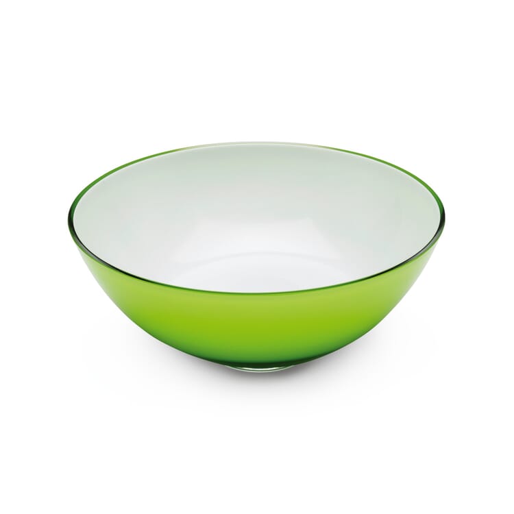 Bowl resin crystal, opal white green
