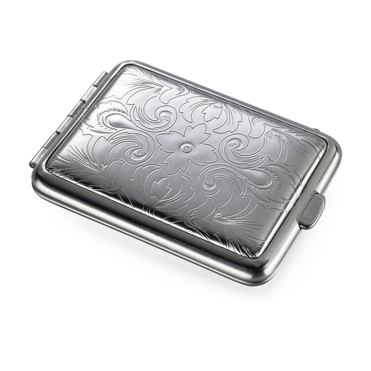 Pill box steel plate, Floral