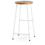 Tabouret de bar Cornet Petit Chêne / Blanc