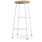 Bar stool Cornet Large Oak / White