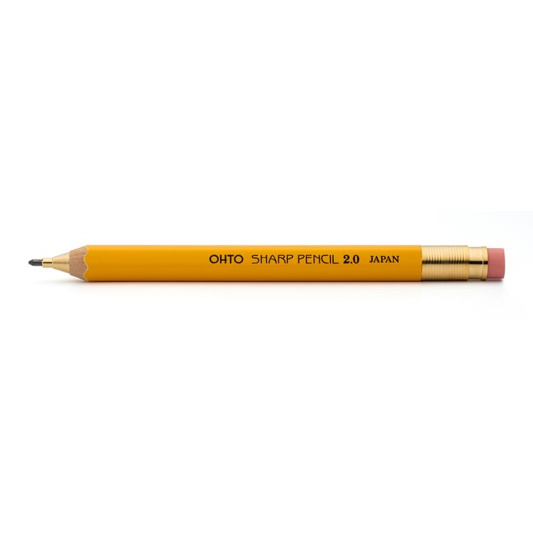 Mechanical Pencil Cedar Wood Case, Yellow