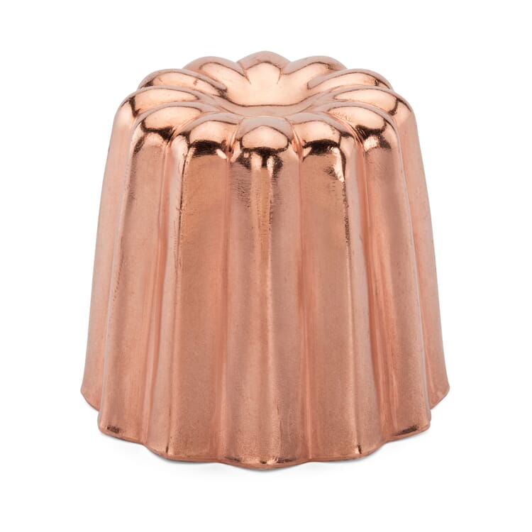 Tinbelagt kobber canelé-bageform