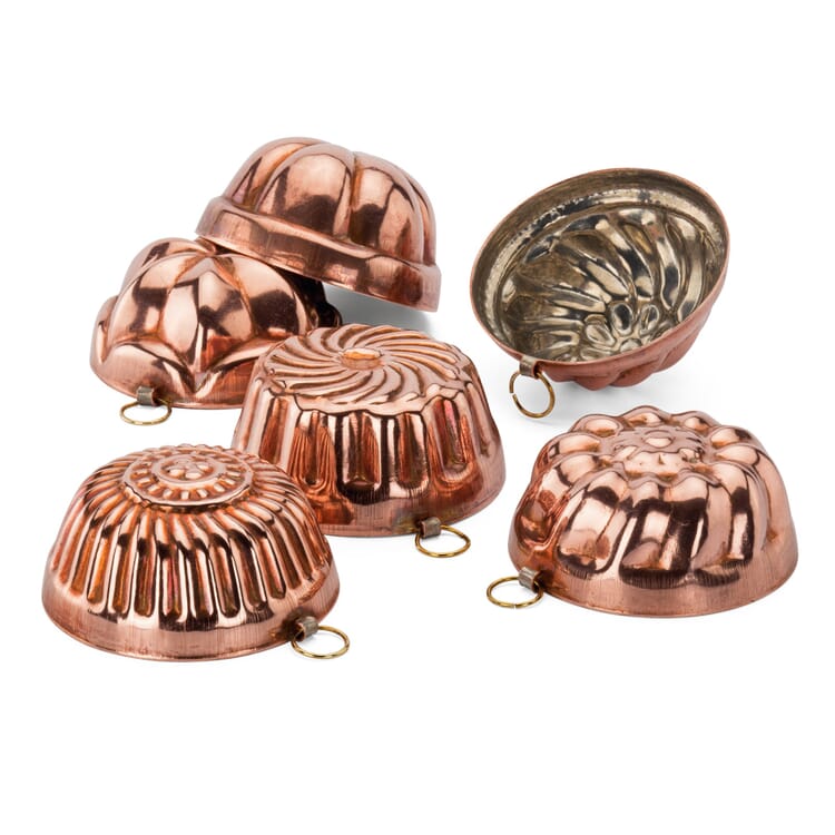 Small Baking Forms Made of Tin-Plated Copper