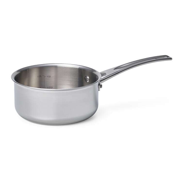 Casserole à manche en acier inoxydable, Contenance : 1,3 l