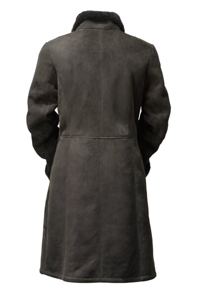 Ladies coat Iceland lambskin Anthracite