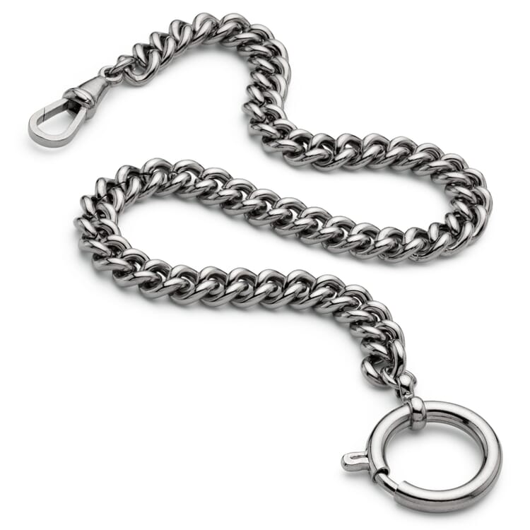 Palladium-Plated Brass Watch Chain