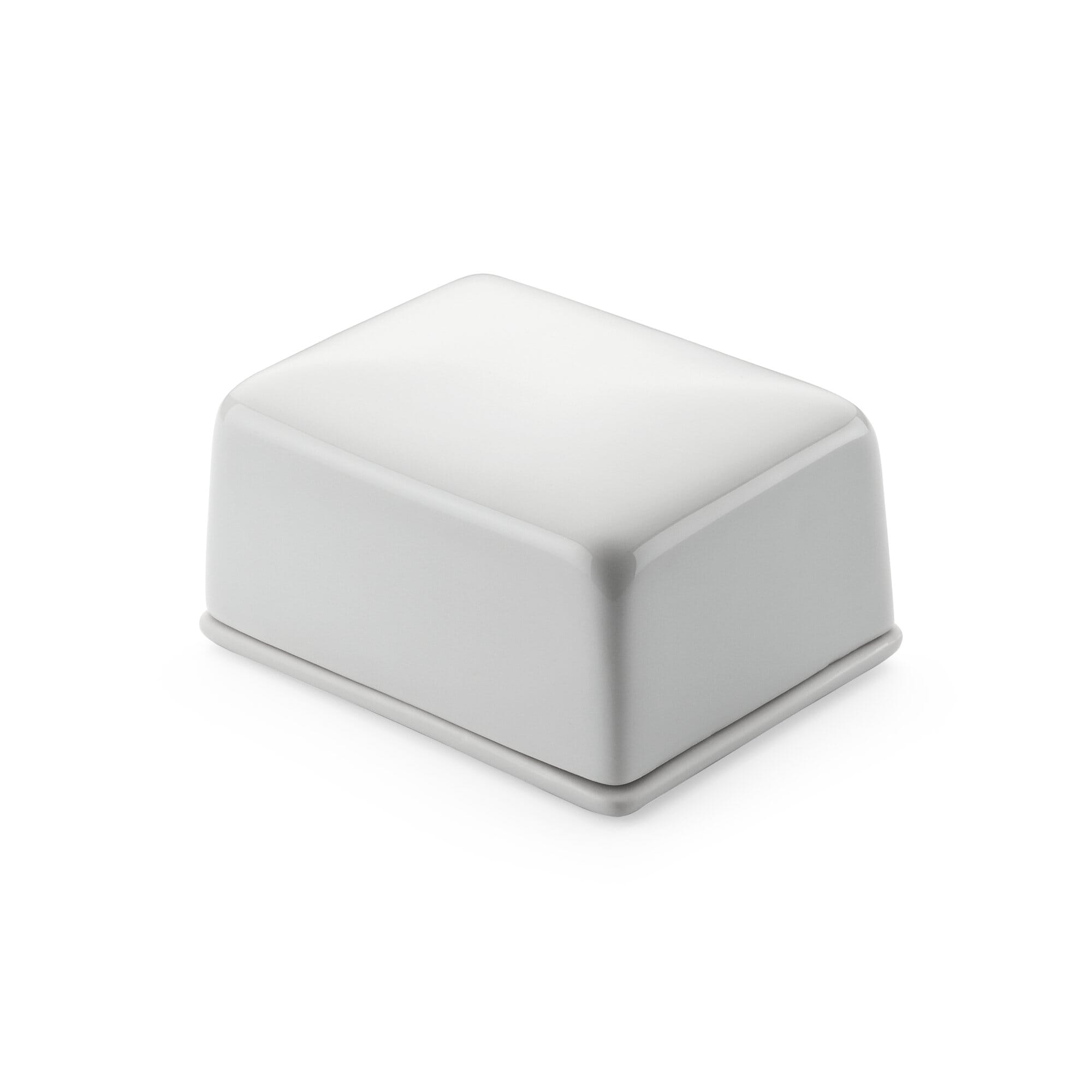 white porcelain butter dish