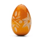 Easter egg pine wood hand carved Yellow