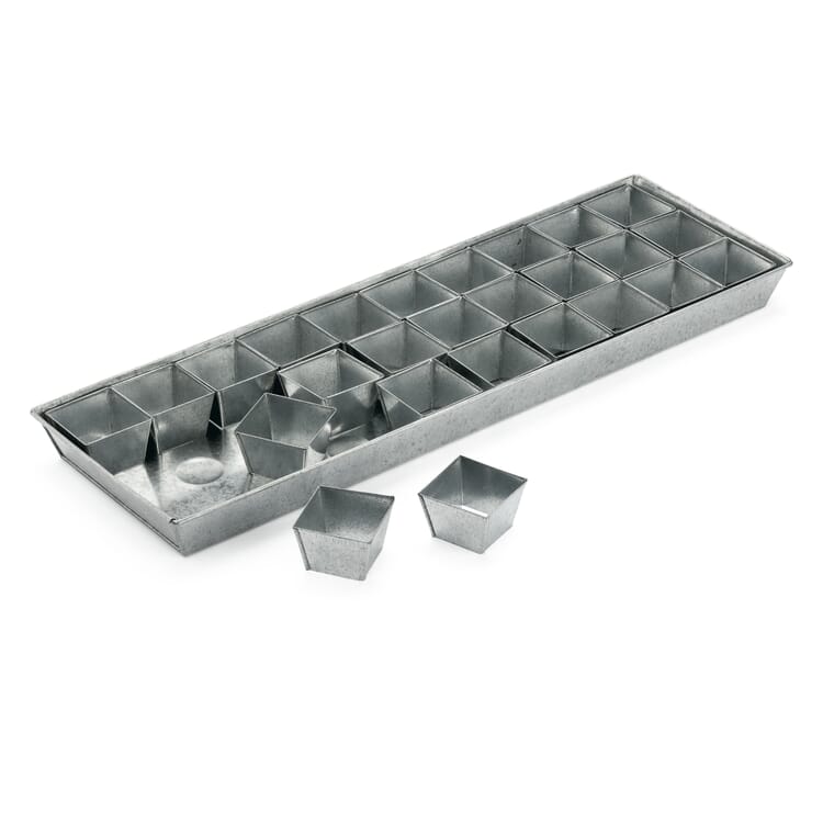 Bandeja de cultivo con macetas individuales, Estrecho