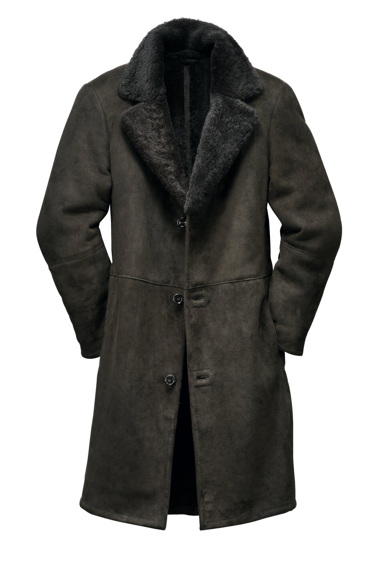 Manteau homme en mouton d Islande Anthracite Manufactum