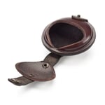 Round cowhide purse
