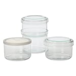 Barattoli impilabili in vetro borosilicato Piccolo, 4 pezzi